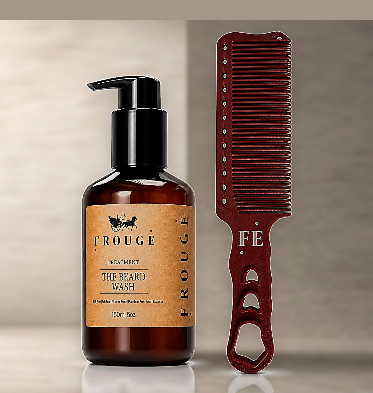 FROUGE Beard Wash with complimentary FE comb