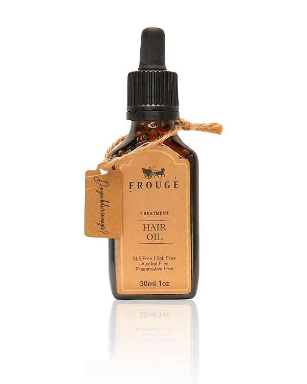 Nourishing hair oil with vitamin E and growth factor ingredients treatment series bottle