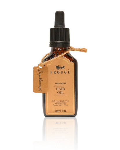 Nourishing hair oil with vitamin E and growth factor ingredients treatment series bottle